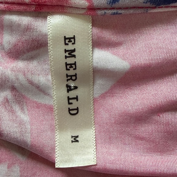 Emerald Floral Twist Front Top - Picture 5 of 5